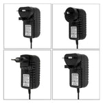Adaptador de Energia 4 em 1 com Fichas EU + US + UK + AU AC 100-240V para DC 12V 3A, Pontas: 5.5 x 2.1mm, Comprimento do Cabo: cerca de 1.2m, Fichas EU+US+UK+AU