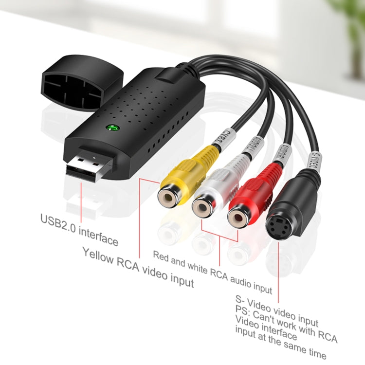 Criador de DVD USB 2.0 Captura e Edição de Vídeo (Easy CAP), Suporta Formato de Compressão MPEG-1/MPEG-2, Chip: MA2106, DC60, Chip MA2106, Chip EM2860