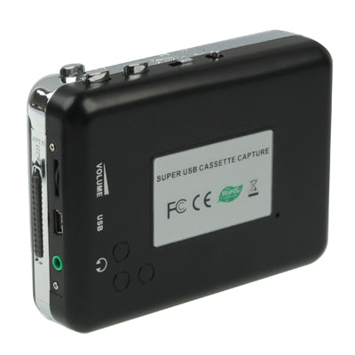 Conversor de Cassete para MP3 Super USB para PC, Captura de Áudio, Leitor de Música, Cassete para MP3 Preto
