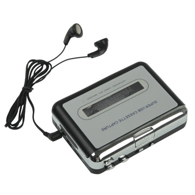 Conversor de Cassete para MP3 Super USB para PC, Captura de Áudio, Leitor de Música, Cassete para MP3 Preto