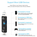 Adaptador Leitor de Cartões OTG 3 em 1 D-188 TF & USB para Micro USB & Tipo-C