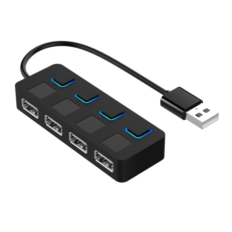 Hub USB 2.0 de 4 Portas com 4 Interruptores, 4 Portas com 4 Interruptores (Preto), 4 Portas com 4 Interruptores (Branco)