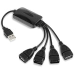 Hub Universal USB 2.0 de 4 Portas 480Mbps Cabo de Alta Velocidade para PC