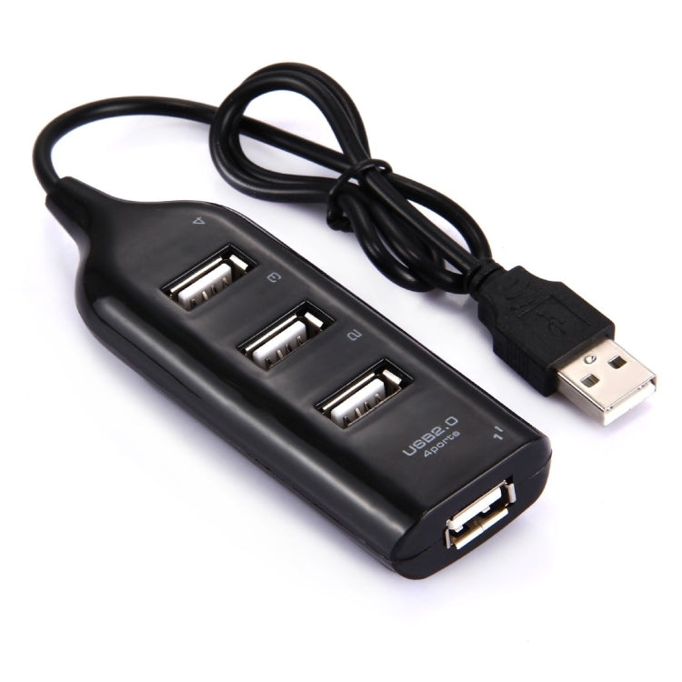 Hub USB 2.0 de 4 Portas, Comprimento do Cabo: 30cm, 4 Portas (Preto), 4 Portas (Branco)