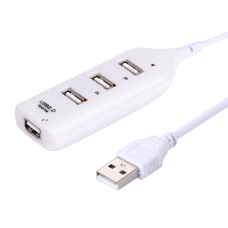 Hub USB 2.0 de 4 Portas, Comprimento do Cabo: 30cm, 4 Portas (Preto), 4 Portas (Branco)