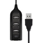 Hub USB 2.0 de 4 Portas, Comprimento do Cabo: 30cm, 4 Portas (Preto), 4 Portas (Branco)