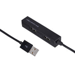 Hub USB 2.0 de 4 Portas de Alta Velocidade, Divisor USB (Preto)