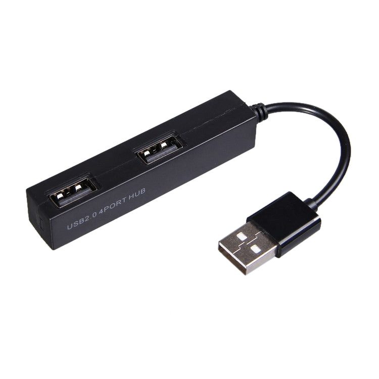 Hub USB 2.0 de 4 Portas de Alta Velocidade, Divisor USB (Preto)