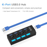 Hub USB 3.0 de 4 Portas, Super Velocidade 5Gbps, Plug and Play, Suporta 1TB, 4 Portas (Preto), 4 Portas (Branco)