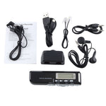Gravador Digital de Voz de 4GB, Ditafone, Leitor MP3, Suporta Gravação Telefónica, Função VOX (Preto)
