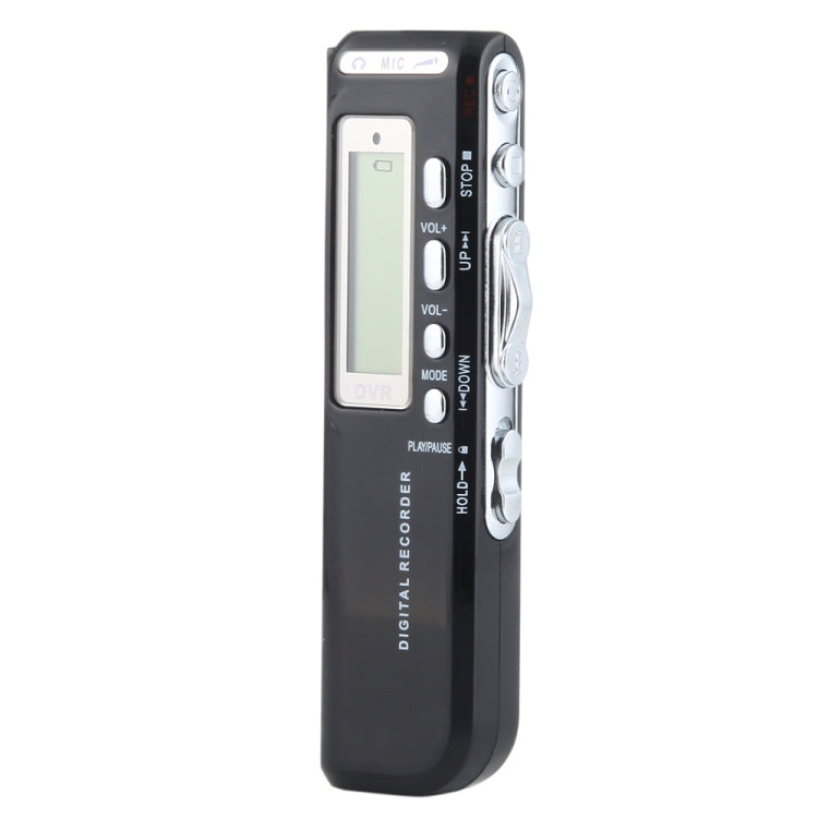 Gravador Digital de Voz de 8GB, Ditafone, Leitor MP3, Suporta Gravação Telefónica, Função VOX, Alimentação: 2 Pilhas AAA (Preto)