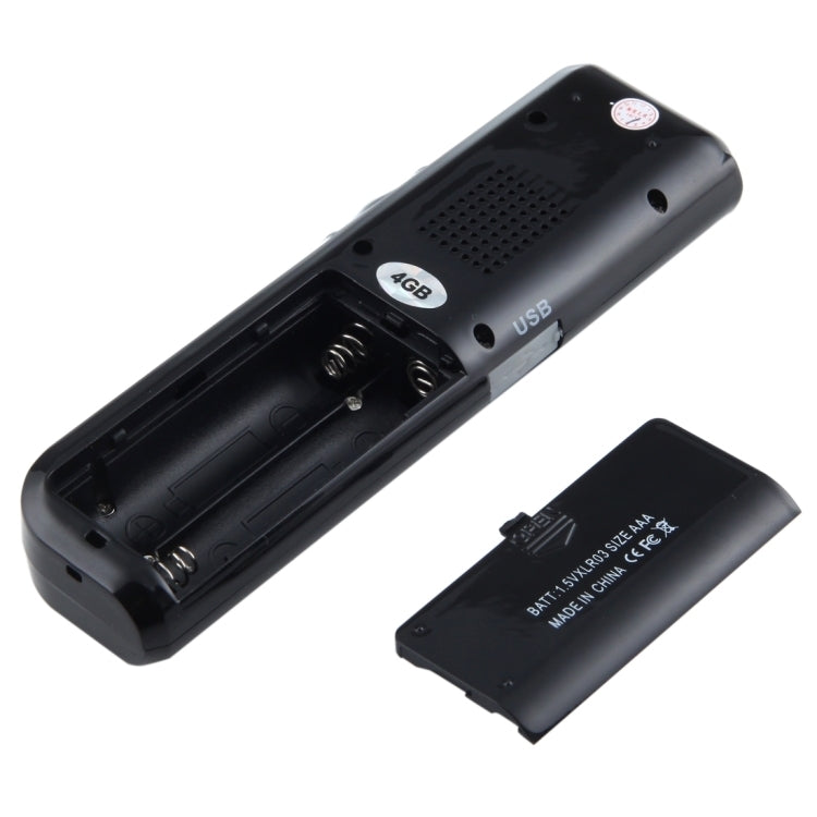 Gravador Digital de Voz de 8GB, Ditafone, Leitor MP3, Suporta Gravação Telefónica, Função VOX, Alimentação: 2 Pilhas AAA (Preto)