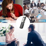 Gravador Digital de Voz de 8GB, Ditafone, Leitor MP3, Suporta Gravação Telefónica, Função VOX, Alimentação: 2 Pilhas AAA (Preto)