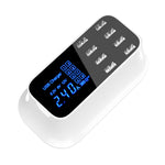 Base de Carregamento Inteligente YC-CDA19A 8 Portas USB 40W com Ecrã Digital, Ficha UK, SAS1049A, SAS1049B, SAS1049C