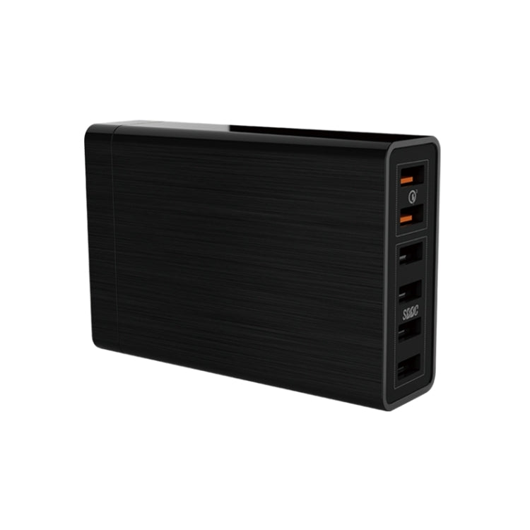 Carregador USB VEDFUN TurboCube D620 com Seis Portas Quick Charge 3.0 + Tecnologia SDDC, Plugues EU/US/UK