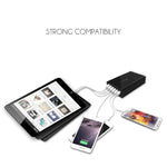 Carregador USB VEDFUN TurboCube D620 com Seis Portas Quick Charge 3.0 + Tecnologia SDDC, Plugues EU/US/UK