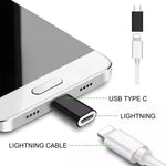 Adaptador Fêmea 8 Pinos para Macho USB-C / Tipo-C com Carcaça Metálica