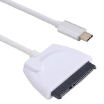 Cabo adaptador conversor USB-C / Type-C para disco rígido SATA de 22 pinos, comprimento total: cerca de 23cm