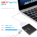 Cabo adaptador conversor USB-C / Type-C para disco rígido SATA de 22 pinos, comprimento total: cerca de 23cm