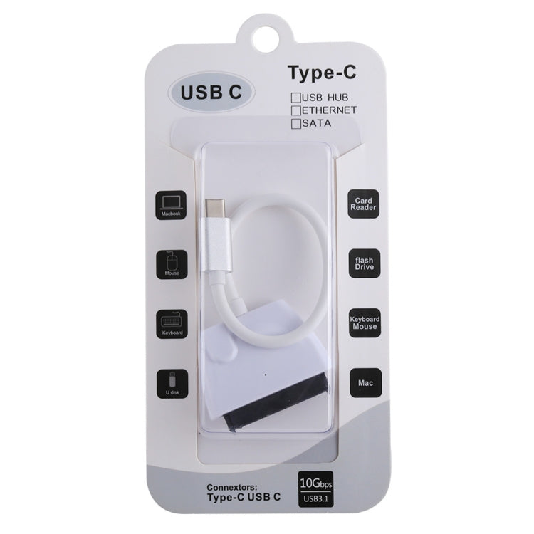 Cabo adaptador conversor USB-C / Type-C para disco rígido SATA de 22 pinos, comprimento total: cerca de 23cm