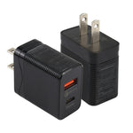 LZ-728 Carregador de Viagem Rápido QC 3.0 USB + PD 20W USB-C / Tipo-C, Ficha US, Ficha US