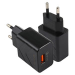LZ-715 Carregador de Viagem Rápido USB de Porta Única 18W QC3.0, Ficha UE, Ficha UE