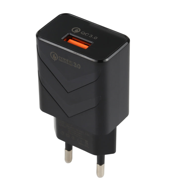 LZ-715 Carregador de Viagem Rápido USB de Porta Única 18W QC3.0, Ficha UE, Ficha UE
