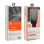 LZ-715 Carregador de Viagem Rápido USB de Porta Única 18W QC3.0, Ficha UE, Ficha UE