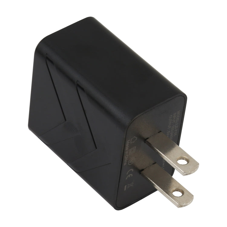 LZ-715 Carregador de Viagem Rápido USB de Porta Única 18W QC3.0, Ficha US, Ficha US
