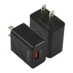 LZ-715 Carregador de Viagem Rápido USB de Porta Única 18W QC3.0, Ficha US, Ficha US