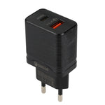 LZ-728 Carregador de Viagem Rápido USB QC 3.0 + PD 20W USB-C / Tipo-C, Ficha UE, Ficha UE