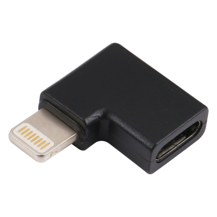 Adaptador de Carregamento Macho 8 Pinos para Fêmea USB-C / Tipo-C em Ângulo