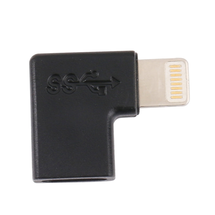 Adaptador de Carregamento Macho 8 Pinos para Fêmea USB-C / Tipo-C em Ângulo