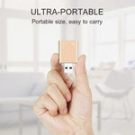 Placa de som externa USB com conector de 3,5mm, caixa de alumínio, voz mágica HIFI, adaptador de 7.1 canais, driver gratuito para computador, desktop, colunas, auscultadores, microfone, alumínio 7.1 canais dourado