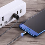Cabo de Carregamento Magnético USB-C / Tipo-C para USB 2.0 Estilo Trançado de 1m com Rotação de 360 Graus e Indicador LED