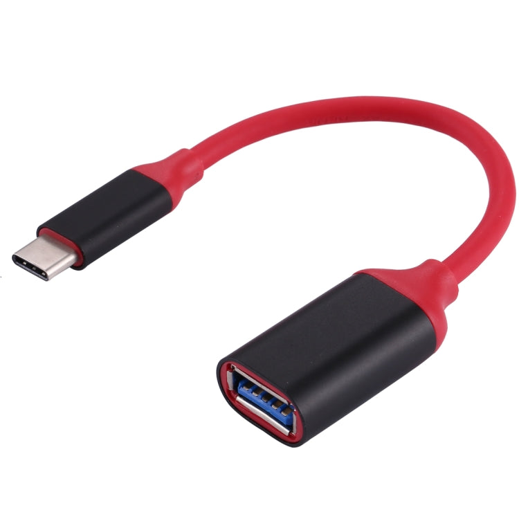 Cabo adaptador conversor OTG USB-C / Type-C 3.1 macho para USB 3.0 fêmea com cabeça em liga de alumínio de 15cm
