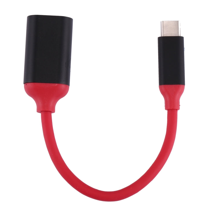 Cabo adaptador conversor OTG USB-C / Type-C 3.1 macho para USB 3.0 fêmea com cabeça em liga de alumínio de 15cm