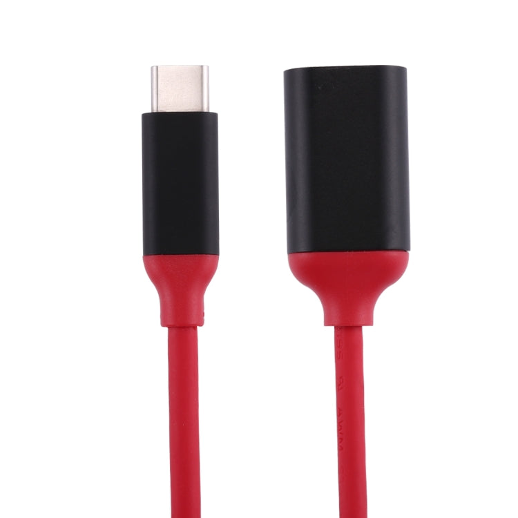 Cabo adaptador conversor OTG USB-C / Type-C 3.1 macho para USB 3.0 fêmea com cabeça em liga de alumínio de 15cm