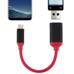 Cabo adaptador conversor OTG USB-C / Type-C 3.1 macho para USB 3.0 fêmea com cabeça em liga de alumínio de 15cm