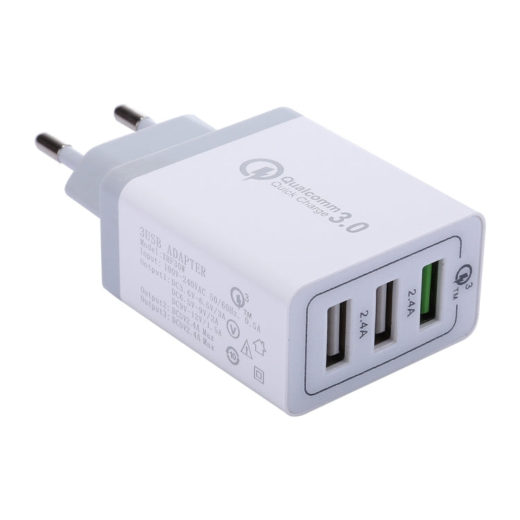XHF30W Carregador de Parede USB Rápido 3 QC3.0, Ficha UE, Ficha UE