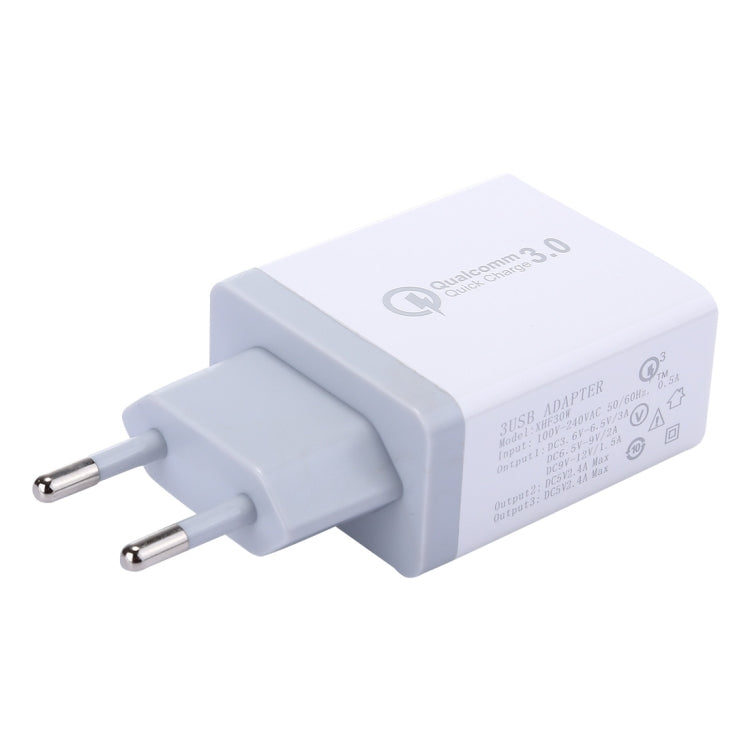 XHF30W Carregador de Parede USB Rápido 3 QC3.0, Ficha UE, Ficha UE
