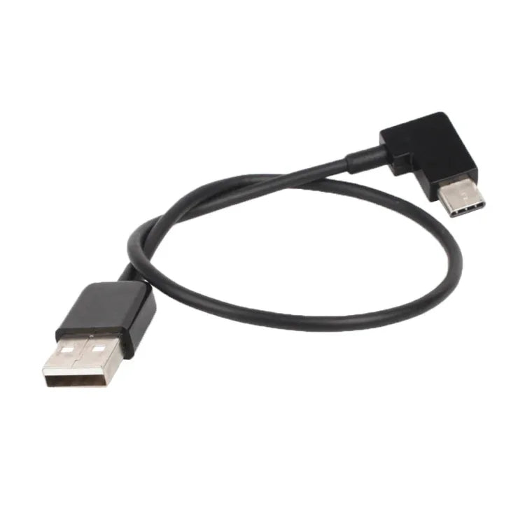 Cabo Conector de Dados USB para USB-C / Tipo-C em Ângulo Direito de 30cm para DJI SPARK / MAVIC PRO / Phantom 3 & 4 / Inspire 1 & 2, USB para USB-C / Tipo-C