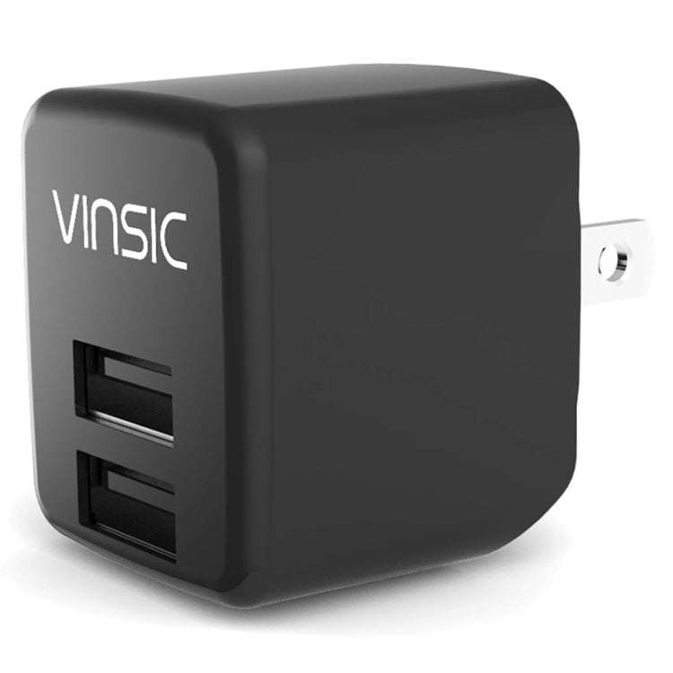 Carregador de Parede USB Vinsic 12W 5V 2.4A com Dupla Saída USB Adaptador de Carregamento