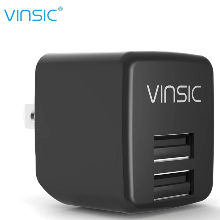 Carregador de Parede USB Vinsic 12W 5V 2.4A com Dupla Saída USB Adaptador de Carregamento