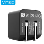 Carregador de Parede USB Vinsic 12W 5V 2.4A com Dupla Saída USB Adaptador de Carregamento