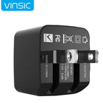 Carregador de Parede USB Vinsic 12W 5V 2.4A com Dupla Saída USB Adaptador de Carregamento