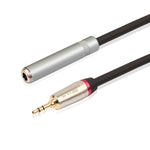 Cabo adaptador de áudio REXLIS TC128MF macho 3,5mm para fêmea 6,5mm, comprimento: 60cm