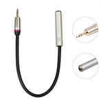 Cabo adaptador de áudio REXLIS TC128MF macho 3,5mm para fêmea 6,5mm, comprimento: 60cm