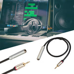 Cabo adaptador de áudio REXLIS TC128MF macho 3,5mm para fêmea 6,5mm, comprimento: 60cm
