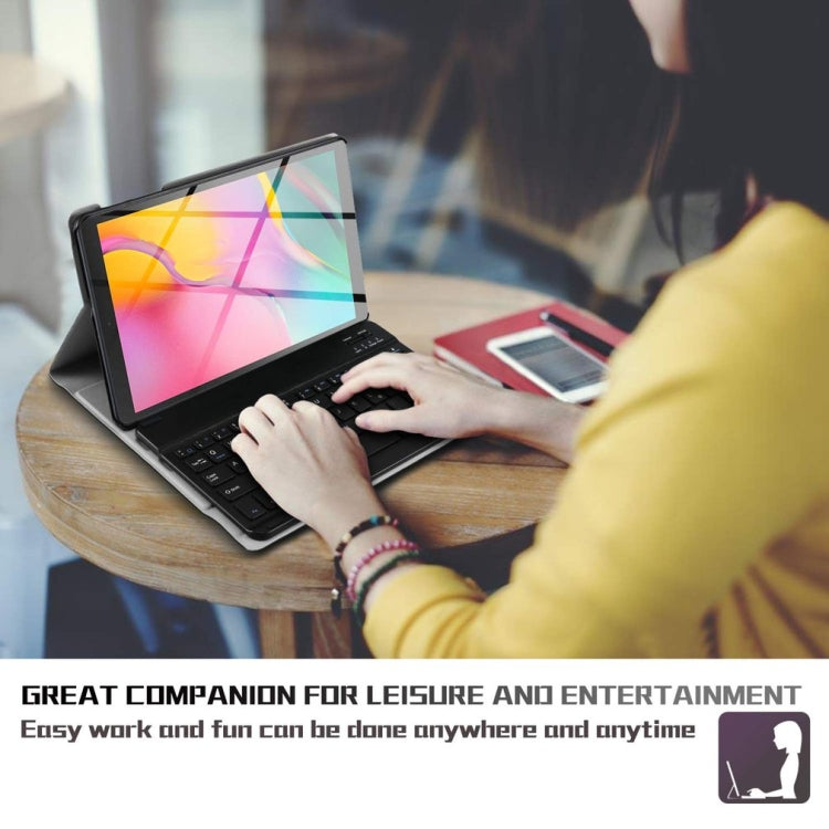 Capa de Couro para Tablet com Teclado Bluetooth Magnético Destacável Ultrafinah para Galaxy Tab A 8.0 2019 P200 / P205, com Suporte